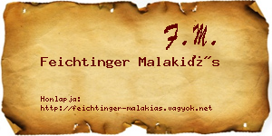 Feichtinger Malakiás névjegykártya